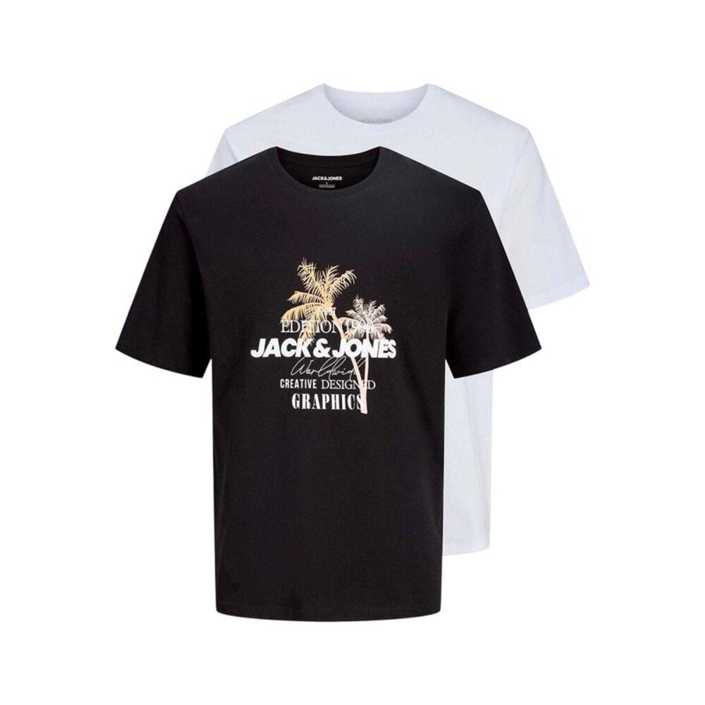 Jack And Jones Childrens/Kids T-Shirt (Pack of 2) / Black/White